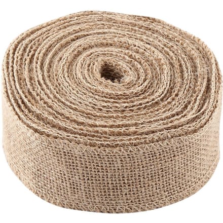 10M Geweven Rustieke Jute Stof Lint Tafelkleed Bruiloftsdecoratie 5CM beige