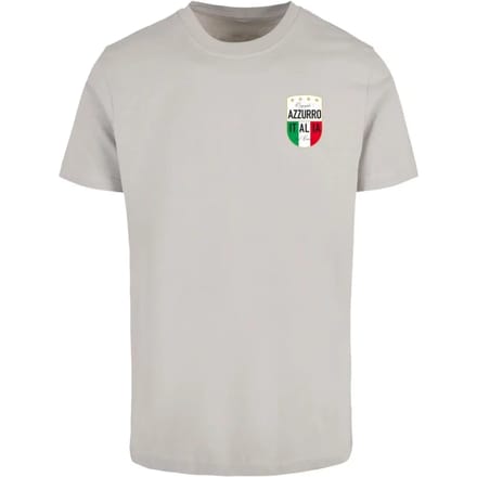 Mister Tee - Azurro Italia Crest Heren Tshirt - M - Grijs