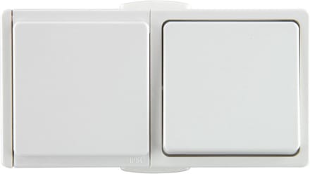 A/W combinatie met stopcontact 250V 10A en 16A