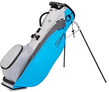Ultralichte Golfstandbag met Dubbele Riem in Blauw en Grijs
