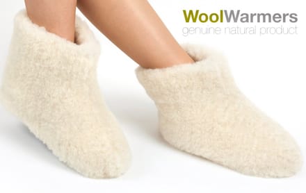 WoolWarmers Dolly creme/wit Wollen Sloffen maat 41