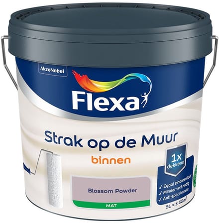 Flexa - Strak Op De Muur Binnen Mat - Blossom Powder - Mengverf - 5 L