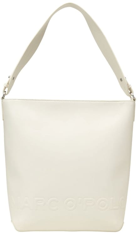 Marc O'Polo Schoudertas Vanja Hobo Bag Natural Cotton Crème