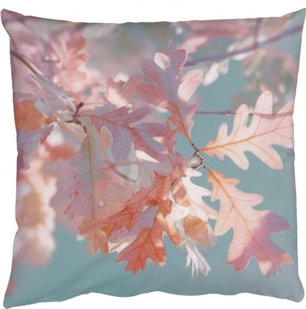 Sierkussens - Kussentjes Woonkamer - 60x60 cm - Eikenbladeren - Takken - Roze