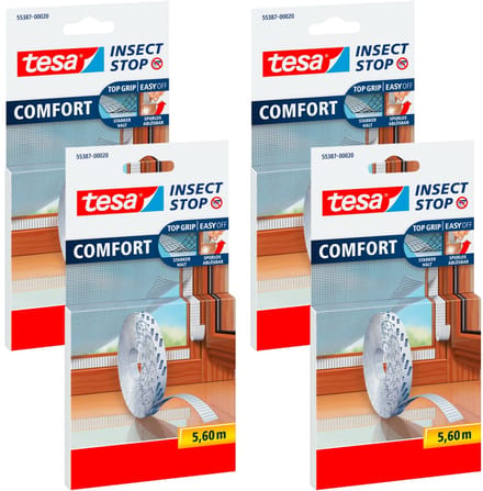 Tesa Comfort Serie - Klittenband voor Moskitiery - 5,6m - Zelfklevend