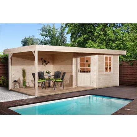 Weka Tuinhuis Met Overkapping 213 Type B Gr2 298x601cm