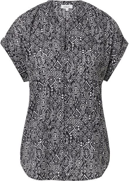 s.Oliver - female - Lichte katoenen blouse met print all-over