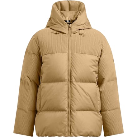 Under Armour Dames Limitless Ribfluwelen Gequilt Pufferjack (Bruin)
