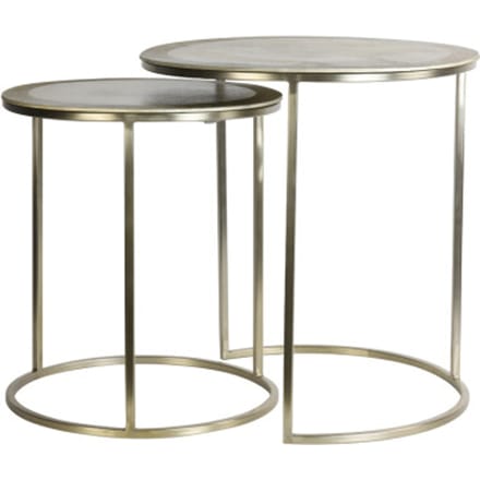 Light & Living - Bijzettafel TALCA - Ø50x52cm - Goud - Set van 2