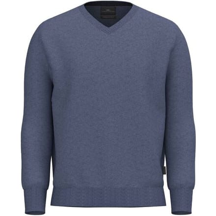 Fynch-Hatton Trui V-Neck Uni Color Cashmere Cloud Blue / male