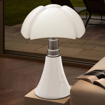 Martinelli Luce In hoogte verstelbare tafellamp PIPISTRELLO, wit