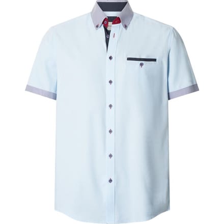 Babista herren Overhemd Met Korte Mouwen - 45/46 - lichtblauw - Plus Size