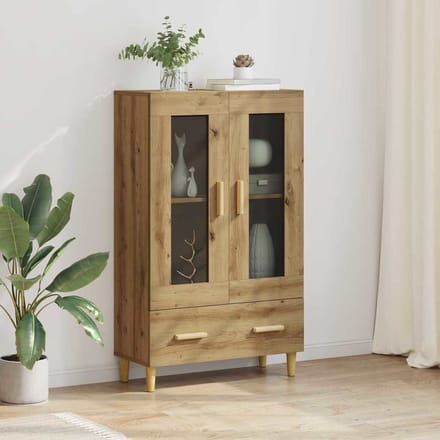 vidaXL - Highboard - Artisan - Eiken - 70 - x - 31 - x - 115 - cm - Bewerkt - hout