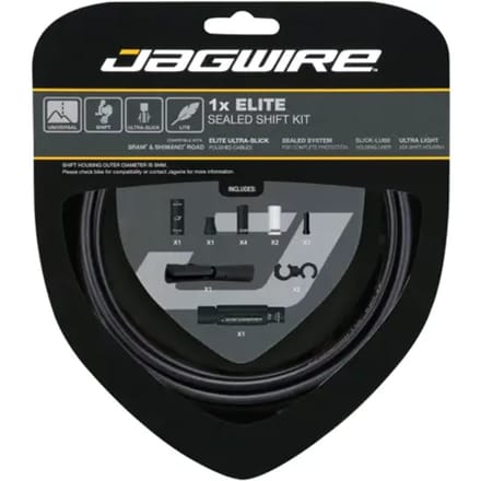 Jagwire 1X Elite Sealed Stealth Schakelkabel Set, zwart