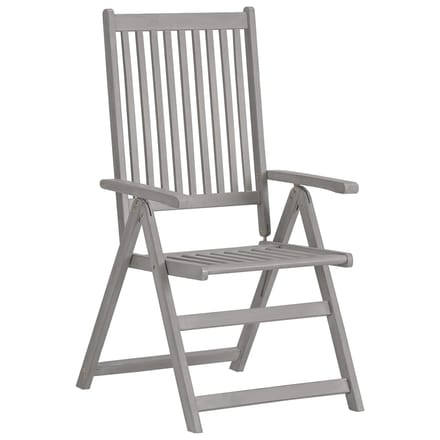vidaXL - Tuinstoelen - 2 - st - verstelbaar - met - kussens - massief - acaciahout