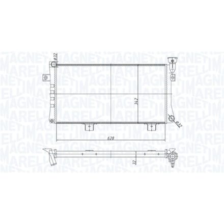 Radiator, motorkoeling MAGNETI MARELLI 350213180600