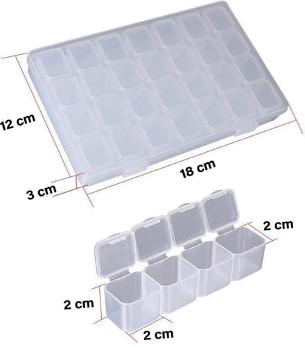 Sorteerdoos – Diamond Painting Opbergbox voor 28 kleuren