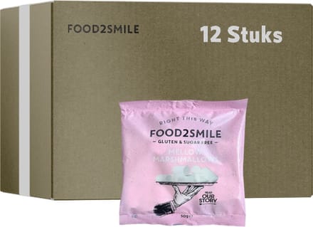 Food2Smile | Mellow Marshmallows | 12 stuks | 12 x 50 gram