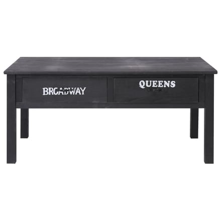 vidaXL - Salontafel - 100x50x45 - cm - hout - zwart