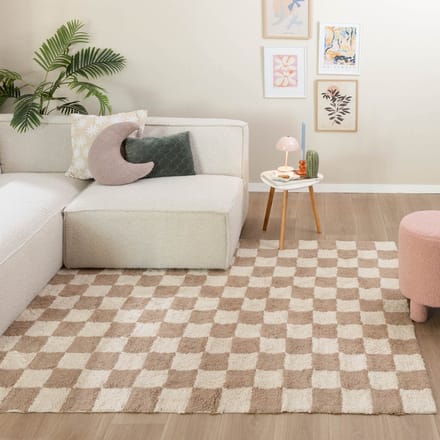 Fraai Retro vloerkleed - Gambit Beige/Wit - 230x330cm