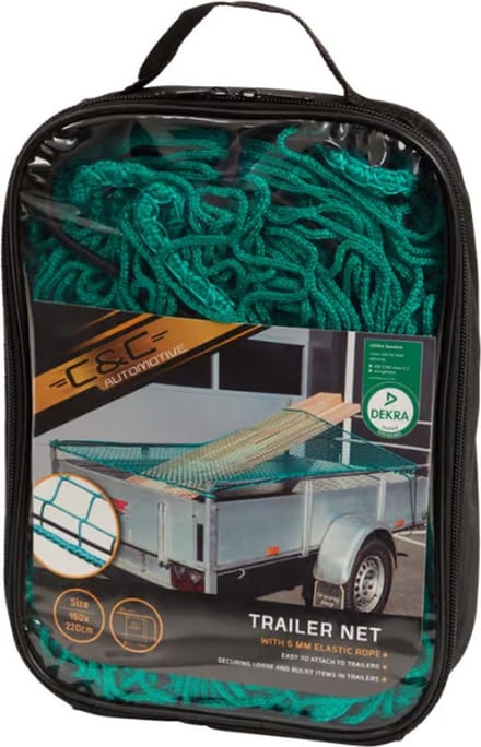 C&C Aanhangernet Trailer Net - 150x220cm - elastisch - groen