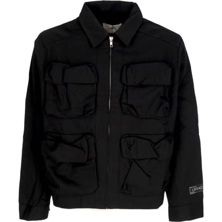heren jas 3d pockets Nylon jas zwart