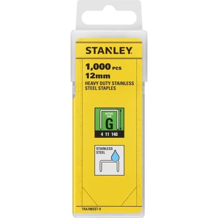 Stanley TRA708SST-0 Serie - Type G RVS Zszywki - 12mm - 1000 stuks