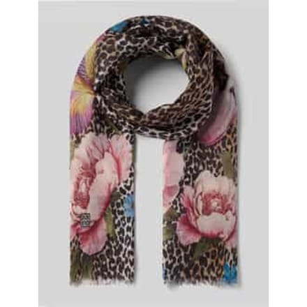 Sjaal met bloemige all-over print