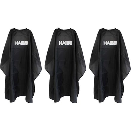 3x Haibu Essentials Kapmantel met haaksluiting zwart