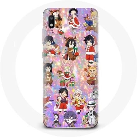 Coque pour Samsung Galaxy A10 Demon slayer merry christmas affiche le cadeau de noël
