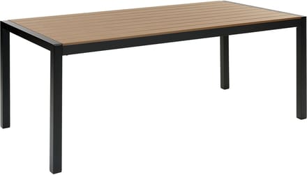 VERNIO - Tuintafel - Lichtbruin - 90 x 180 cm - Aluminium