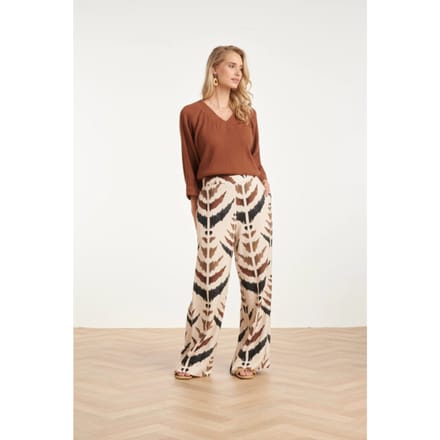 Smashed Lemon Mousseline top met v-hals |