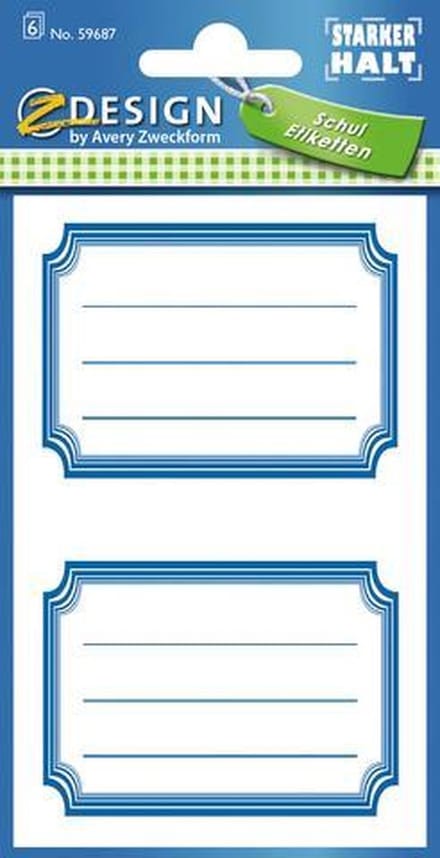 boeketiket Z-design School pakje a 6 vel kader blauw