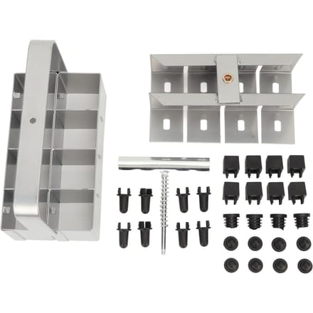 Grondblokmaker met Comfortabel Handvat Handmatig 8 Cellen Grondblokmaker voor Zaadvoorkweek Kieming gray