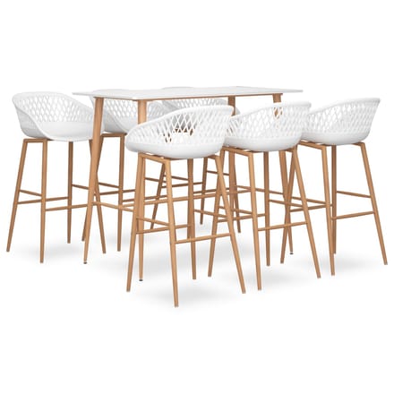 vidaXL - 7-delige - Barset - wit