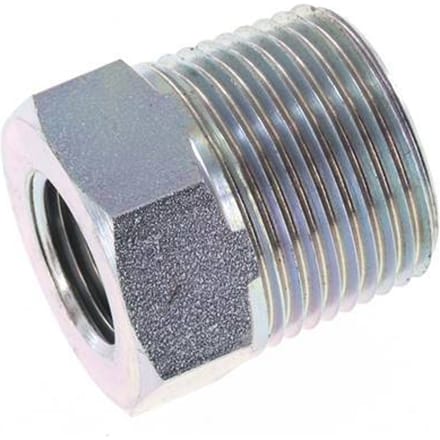 3/4'' NPT x 3/8'' NPT M/F Verzinkt Stalen Verloopring 170 Bar - Hydrauliek
