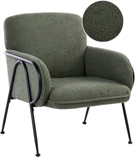 TRYSNES - Fauteuil - Groen - Bouclé
