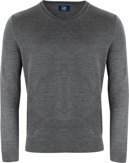 Cutter & Buck Vernon V-neck Heren 355432 - Antraciet Melange - S