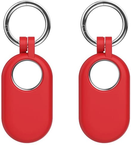 Sleutelhanger geschikt voor Samsung SmartTag 2 - Taghouder - Siliconen - 2 stuks - Rood - CHPN