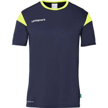 Uhlsport Squad 27 Shirt Korte Mouw Heren - Marine / Fluogeel | Maat: M