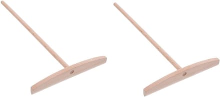 Pannenkoeken Spreider - Crepe Maker - Ontbijt Maken - Ergonomisch Ontwerp - 2 Delig - Lichtgeel
