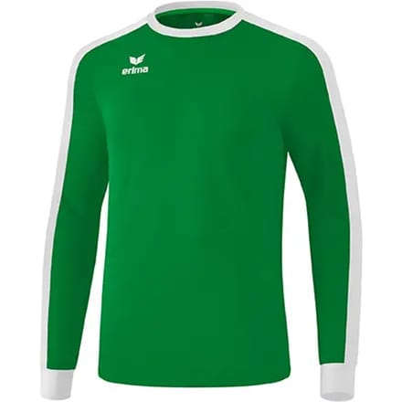 Erima Retro Star Voetbalshirt Lange Mouw Kinderen - Wit / Smaragd | Maat: 152