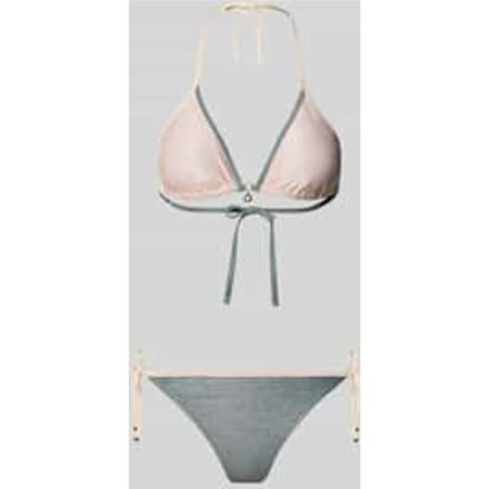 Bikini met gewatteerde cups en zijvetering