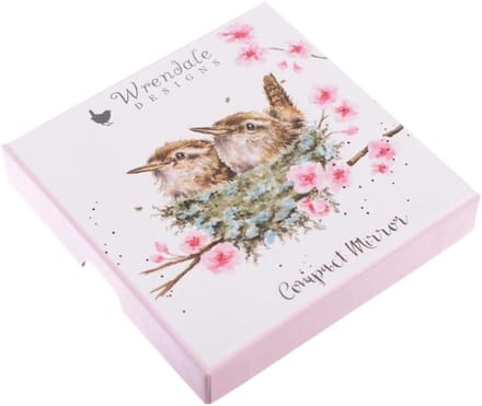 Compacte Spiegel - Zakspiegel Make-up - Snelle Touch-up - Charmant Vogel Design - 9.9 x 9.9 cm - Roze