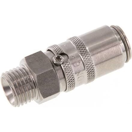 RVS DN 6 Tempereerkoppeling Snelkoppeling M14x1.5 Buitendraad