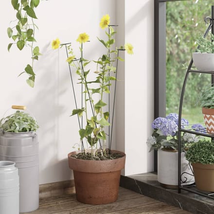 vidaXL - Plantenstaken - 20 - st - 61 - cm - staal - donkergroen
