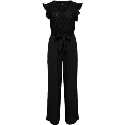 regular fit jumpsuit met ajourwerk model 'LELISA'