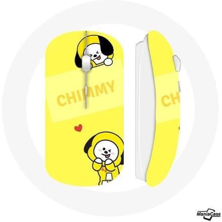 Souris Sans Fil - BTS - BT21 Chimmy - Jaune - Compatible Mac et PC - USB Wifi