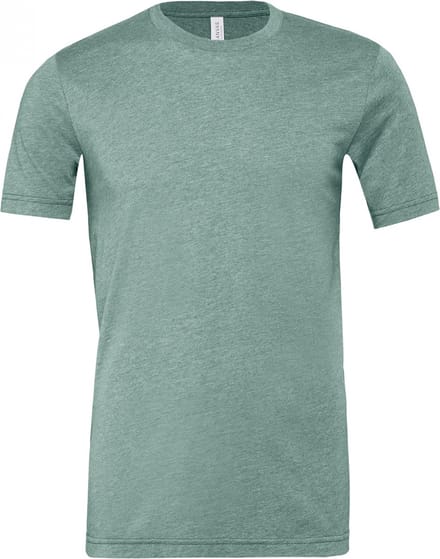Bella+Canvas Unisex Heather CVC Short Sleeve Tee CV3001CVC - Heather Dusty Blue - M