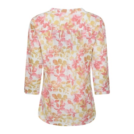 Mountain Warehouse Dames Petra Blouse met Bladerenprint en Driekwart Mouwen (Koraal)